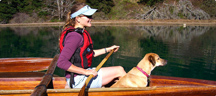 Dog in Canoe Big River