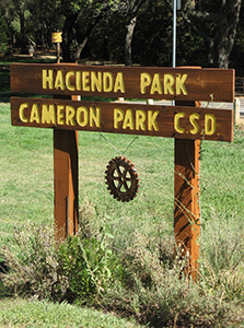 Sign at Hacienda Dog Park