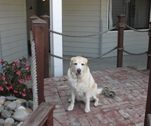 Kayla at the front door