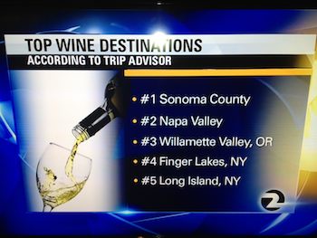 Top Wine Destinations list